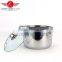 2016 5PCS Stainless Steel Casserole set Cooking Pot with glass lid Cookware Set