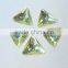 triangle shape flat back glass sew on pendant for jewelry making