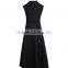 guangzhou wholesale good design best sale latest fashion black sleeveless elegant women smart casual dress 2017