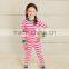 stripe knit cotton matching family pajamas