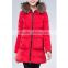 2015 New Listing Women Long Warm Down Coat With Fur Hoody
