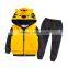custom modern fashion boys kids wear/3pcs sets winter warm thick children garments