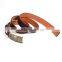 Cowhide Leather Belt Waistband Rectangle Antique Bronze Dark Coffee Flower Leaves Carved