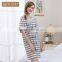 Latest producing Qianxiu delicate striped sleepwear night dress