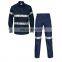 hi vis long sleeve safety work suit with reflective tape for mining