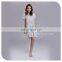 Lotus bottom hem short sleeves O neck sleep shirt for ladies