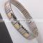 2017 Women Men's Classic Elastic Stainless Steel hand wear Cool Gold Heart Bracelet Bangle Fashion Gold heart Plated bracelet