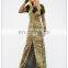 Ladies V neck dress made of velvet, maxi velvet dress