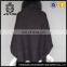 Durability Raccoon Knitted White Poncho Fur Lined Shawl