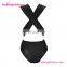 Attractive Fashion Black Sexy High Cut One Piece Swimsuit
