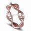 Custom alloy Rose gold /Gold /Silver DNA hollow-out ring Spiral personality molecules boys finger rings
