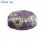 Custom logo printed round empty metal tin can