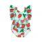 Infant Newborn Baby Girl Bodysuit Ruffled Floral Sleeveless Bubble Romper