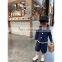 6834/Simple fashion fancy school clothing sets for baby girl preppy style elegant knit suits
