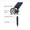 Waterproof IP65 Outdoor 4 LED Solar Spike Light for Landscape led outdoor garden light