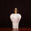 Gold Marbling White Luxury Chinese Jingdezhen Ceramic Vase With Gold Lid For Home Decor