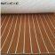 Hot sell NEKEKE light Brown and White Lines mat form China synthetic teak deck flooring