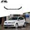 Black Painted PU Polo Front Lip  for VW Polo  bumper  spoiler 2014 Up