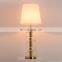 Modern Design K9 Crystal Golden Metal Glass Wafer Buffet Table Lamps For Interior Lighting