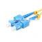 LC/UPC-SC/UPC SM Duplex PVC 2.0mm Yellow 3meters Fiber Patch Cord