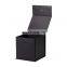Black square cube custom eco-friendly 17.5cm magnetic lid gift boxes packaging