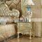 Luxury golden hand carved wood King size bed antique lit bedroom sets furniture