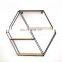 MDF wood iron four layer hexagon storage wall hanging utensil rack shelf