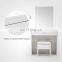 Vanity Table Set Sliding Mirror Drawers Wood Makeup mirrored dressing table(White)