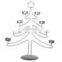 black Christmas metal candle holder