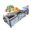 Industrial cyclic hydrodynamic high pressure fruits washers automatic brush roller root vegetable washing machine