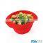 FDA food grade colored collapsible silicone bowl siliocne salad bowl