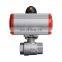 COVNA DN15 1/2 inch 2 Way Female Thread 316 Stainless Steel Double Acting Pneumatic Actuator Ball Valve