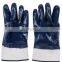 Oil resistant construction work gloves OEM cotton jersey lining full nitrile dipped gloves for garden work