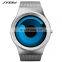 SINOBI Mauculine Sports Watch Blue Dial Creative Design Men Watch Soft Mesh Strap Quartz Wristwatch Man