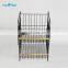 Multifunctional Black Stacking Wire Basket Lightweight Metal Organizer Rack Storage Basket wood