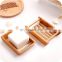 Portable Wooden Natural Bamboo Soap Dishes Tray Holder Storage Soap Rack Plate Box Container Bathroom Soap Dish
