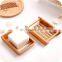 Portable Wooden Natural Bamboo Soap Dishes Tray Holder Storage Soap Rack Plate Box Container Bathroom Soap Dish