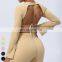Quick Dry Crop Top Sexy Backless Straps Flare Cuffs Sports T shirt Gym Fitness Tops Yoga Crop Top For Women With Removable Pad