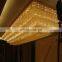 Custom Large Banquet Hotel Foyer Luxury Rectangle Gold Crystal Ceiling Chandelier
