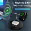 3 in 1 Wireless Charger Magnetic Phone Charging Stand for iPhone 15 14 13 12 Pro Max Apple Watch AirPods Pro/3