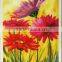 handmade home decor Artwork red flowers oil painting on canvas