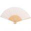 Personalized Wedding Favor Guest Custom Logo Silk Bamboo Folding Hand Fan with Organza Bag