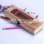 Good quality low moq side top pencil case, wood made pencil box