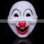 In stock cheap Halloween Cute plastic Clown mask PVC party Masks with red rose