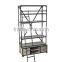 Antique Carved Bookcase with Cabinet Base Bookcase with Ladder                        
                                                Quality Choice