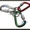 Green promotional simple metal carabiner multitool with keyring