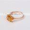 New design ladies lucky stone finger rose gold ring 2016