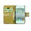 Factory Price Book Style Flip Wallet Leather Case For iPhone4/4S