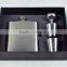 7oz Stainless Steel Liquor wine Flask Gift Set with Hinged Screw-On Cap