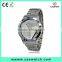 2016 hollow triangular dial watch, custom made stainless steel band watch, silver-toned men women watch, hotfashion metal watch